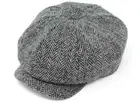 Hanna Hats Men's Donegal Wool Tweed JP Irish Flat Newsboy Cap Made in Ireland
