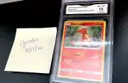 Graded 2017 Pokemon Sun & Moon Charmander #18 Burning Shadows Reverse Holo MT10