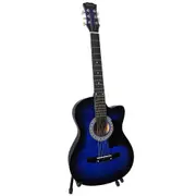 Karrera 38" Pro Cutaway Acoustic Guitar with Bag Strings (Blue Burst)