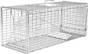 Large Humane 94x34x37cm Steel Catch and Release Live Animal Trap for Raccoons, Cats, Bobcats, Beavers, Small Dogs, Groundhogs, Opossums, Foxes, Armadillos, and Similar-Sized Animals