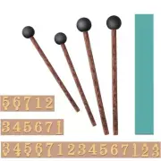 Steel Tongue Drum Mallets and Note Sticker, Set of 4 Mallets and 2 Note