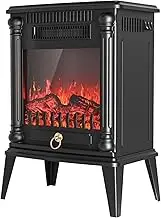 Stove Heater Electric Fireplace, 3D Simulation Charcoal Flame Heating Stove, 2000w Electric Heater with 2 Speed Heating, Suitable for 10-20 Square Meters Living Room, Household, Study