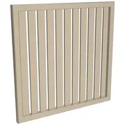 ProtectorAl 300 - 1000 x 300 - 1000mm Paperbark Vertical 18mm Gap Aluminium Welded Slat Panel