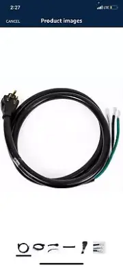 Dr Infrared Heater DR-PS103 Power Cord with NEMA 6-50P Plug, 25-Feet, Black