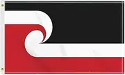 Large 3×5 FT Maori Flag, Big Maori 100D National Outdoor Banner,DecorGarden With Brass Gromment