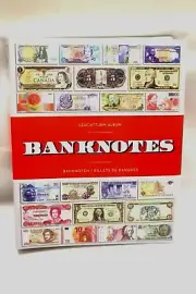 Hardcover Currency Album Holds 300 Currencies and Bank Notes - FREE SHIPPING
