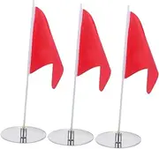 Abaodam 3Sets Golf Putting Cup with Flag Indoor Training Tools Stainless Steel Regulation Hole for Golfing Durable Practice Aid for Perfecting Your Putt Skills