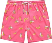 [YuKaiChen] Men's Swim Trunks Quick Dry Beach Shorts with Mesh Lining