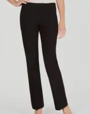 Anne Klein Women's Black Stretch Modern Flat-Front Dress Pants Size 16