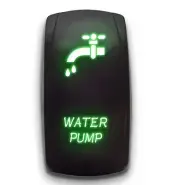 Water Pump - Green - Switch Dual Light - STARK Laser Etched LED Rocker - 20A ...