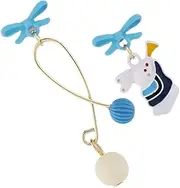 OATIPHO 1pair Cute Bunny Drop Earrings Asymmetrical Tassel Dangle Earrings for Women Charming Pendant Jewelry for Easter Parties Weddings and Special Occasions