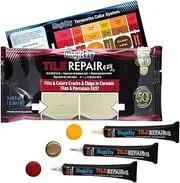 MagicEzy Tile RepairEzy - Porcelain Tile Repair Kit - Fix Cracked or Chipped Ceramic Tiles Fast - Thick Structural Repair Filler, Putty and Adhesive for Tiles (Terracotta Kit)