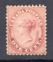 CANADA 1859 - QUEEN VICTORIA - YVERT Nº 12 - Nº 14 (1 CENT. ROSE) MH, NUEVO