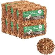 Maxona 8 Pcs Coco Coir Chips, 8.8LBS (1.1LBS/Pcs) Coconut Husk Bricks, Mulching Medium for Plants, Easy to Expand, Organic Compressed Fiber Husk Substrate for Plants, Flowers and Seeds Starting