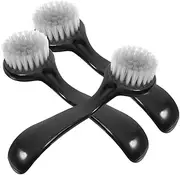 OSOLADY 3pcs Facial Cleansing Brush Bristle Brush for Face Exfoliating Tool Horn Material
