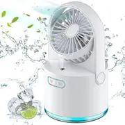 Portable mist fan, rechargeable cooling mist fan