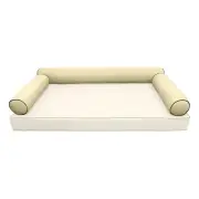 |COVER ONLY| STYLE 6 Crib Bolster Pillow Daybed Porch Swing Contrast Trim AD103