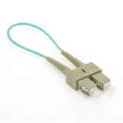 SC OM3 Multi Mode 50/125 Fiber Optic Optical Loopback Tester Cable Cord Aqua