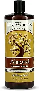 Dr. Woods Pure Almond Liquid Castile Soap with Organic Shea Butter, 32 Ounce
