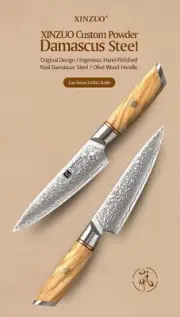 XINZUO 5" Hand Forged Folded 73 Layer Knife Japanese Damascus Steel Chef NEW