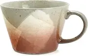 北山堂 Japanese Soup Mag Cup, silver foil Red, Kutani Yaki (Ware) Pottery, Great Gift φ:4.3in H:2.7in (Capacity 200cc, 6.7Oz)