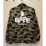 XSPC A BATHING APE BAPE猿人頭一代綠 黃迷彩 風衣外套 S-XXL