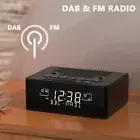 Digital DAB & FM Radio Dual Alarm Clock Dimmable LCD Display Snooze, Bluetooth