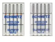 CHROME Schmetz Serger Overlock Machine NEEDLES ELx705CF 80/12 or 90/14 Lot