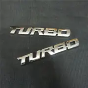 2x Chrome Silver TURBO Metal Decal Emblem Sticker Badge GT Auto Luxury 3D Racing (for: Renault)