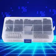 ElgnAura 650Pcs 2.54mm Connector Kit with Male Female Crimp Pins, Assorted Housing Connectors for Jumper Wire and Terminal Applications