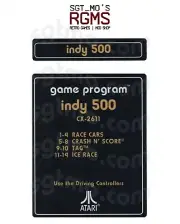Atari 2600 Replacement Text Style Label - Indy 500