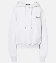 [Jacquemus] Jacquemus Corto logo cotton fleece hoodie UK 10 grey
