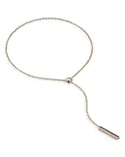 Walters Faith 18K Rose Gold Blue Sapphire Grand Bar Lariat Necklace, 20