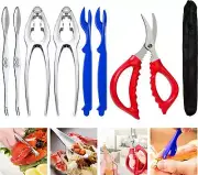 Crab Leg Crackers and Tools Picks Set Stainless Steel Seafood Utensils Kitchen