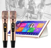 New Karaoke Machine, 18.5 Inch Touch Screen Phone Remote & App Control Cloud Download Songs All in One Karaoke Machine, with Wireless Mic, for Home Party,White-4TB