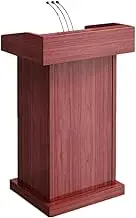Large Podium Wooden Wide Band Reading Surface Church Pulpit Standing Pulpit Lectern for Office,Classroom,Restaurant,and More
