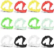 12PCS Halloween Vampire Teeth Fake Vampire Fangs Werewolf Zombie Fangs Cosplay Props Plastic Dentures for Kids Adult Party Decorations