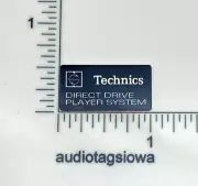 Technics National Panasonic Direct Drive Turntable Silver Badge For Dust Cover