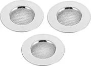 Drain Cover Strainer Set 3pcs Hair Stopper for Bathroom Drain Stainless Steel Shower Drain Filter Easy to Cle