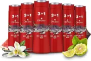 Old Spice Nightpanther Mens Shower Gel and Shampoo,3in1 Body Wash. 6x400ml.