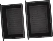 FENX 2pcs Black Rectangular Under Seat Storage Box, Antiskid Shockproof Car Organizer Tray Bin Space Saving, Under Seat Storage Tray for Tesla Model Y 2020-2023