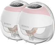 BVIMON Wearable Breast Pump, Hands Free Electric Breast Pump with Longer Battery Life，LED Display, Portable Low Noise Leakproof, 3 Modes 12 Adjustable Levels, Comfortable Flange Inserts，24mm