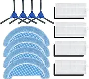 Compatible with Cecotec Conga 1090 1790 Titanium Ultra Robot Vacuum Replacement Spare Parts Accessories Main Side Brush Hepa Filter Mop Rag (Color : Set K)