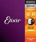 Elixir 11002 10-47 80/20 Nanoweb Ex Light Acoustic Guitar Strings