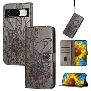 Flip Sunflower Card Wallet Cover Case For Google Pixel 6 7 8 Pro 3A 4A 5A 6A 7A