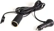 Car Cigarette Lighter Extension Cable, Male to Female Socket with Switch & Indic