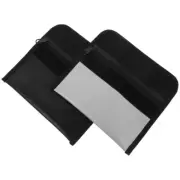 2Pcs Zipper File Bag Fire-proof Document Organizer Fireproof Document Bag