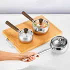 Saucepan with Lid Small Saucepan Condiment Sauce Pan with Long Handle Seasoning