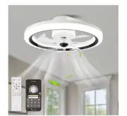 20in.LED Smart App Remote Control Ceiling Fans with Lights, Low Profile DC Motor