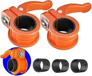 ZY-HUAN mini Barbell Clips 1 inch I Multi-Size Adjustable Barbell Collar I 1 inch Barbell ClampsIQuick Release Weight Clips Pair of Locking for Dumbbell Bar (Orange)